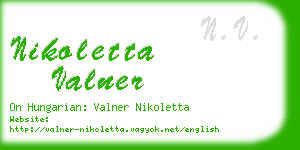 nikoletta valner business card